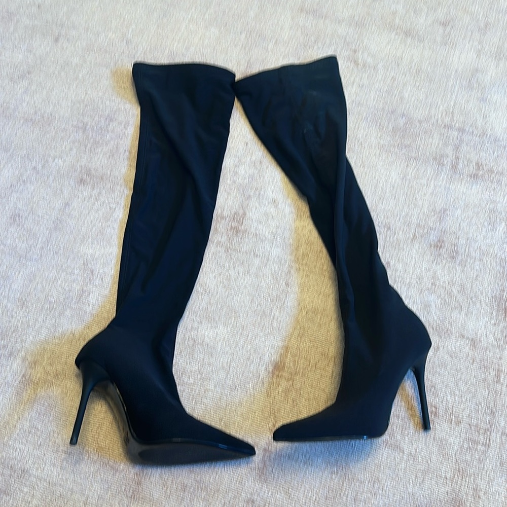 ZARA MESH OVER-THE-KNEE BOOTS